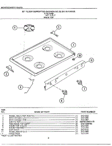 30` Floor Main Top parts for Frigidaire Range 2408B from AppliancePartsPros.com