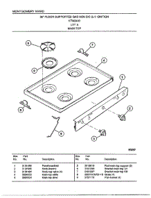 30" Gas Range / Main Top parts for Frigidaire Range 2440A from AppliancePartsPros.com