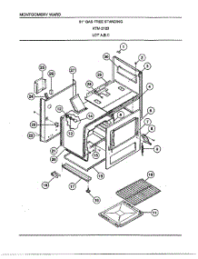 21" Gas Free Standing Page 6 parts for Frigidaire Range 2129A from AppliancePartsPros.com