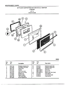 30" Gas Range / Oven Door parts for Frigidaire Range 2440A from AppliancePartsPros.com