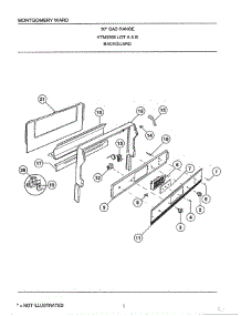 30" Gas Range / Backguard parts for Frigidaire Range 2568B from AppliancePartsPros.com