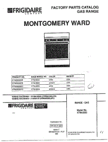 Front Page parts for Frigidaire Range 2833-80B from AppliancePartsPros.com