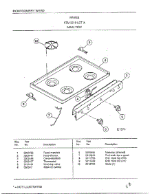 Range- Main Top parts for Frigidaire Range 2819A from AppliancePartsPros.com