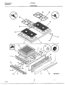 Top / Drawer parts for Frigidaire Range 2833-80B from AppliancePartsPros.com