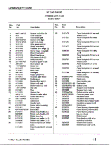 30" Gas Range /  Basic Body Page 2 parts for Frigidaire Range 2568B from AppliancePartsPros.com