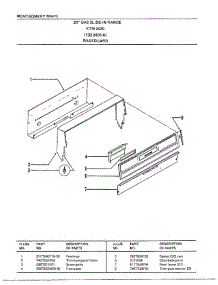 30" Range / Backguard parts for Frigidaire Range 2420A from AppliancePartsPros.com