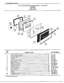 30" Floor Supported Oven Door parts for Frigidaire Range 2448A from AppliancePartsPros.com