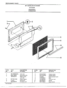 30" Gas Slide-In Range / Oven Door parts for Frigidaire Range 2420A from AppliancePartsPros.com