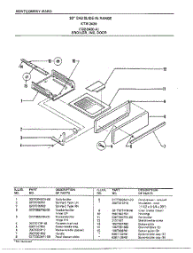 30" Range / Broiler, Inc. Door parts for Frigidaire Range 2420A from AppliancePartsPros.com