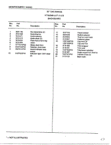 30" Gas Range / Backguard Page 2 parts for Frigidaire Range 2568A from AppliancePartsPros.com
