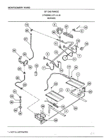 30" Gas Range /  Burner parts for Frigidaire Range 2568A from AppliancePartsPros.com