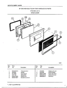 Oven Door parts for Frigidaire Range 2861A from AppliancePartsPros.com