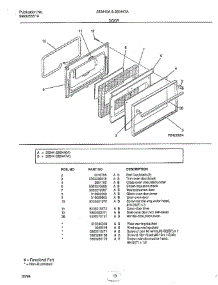 Door parts for Frigidaire Range 283440A from AppliancePartsPros.com