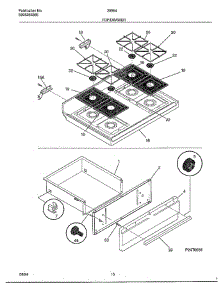 Top / Drawer parts for Frigidaire Range 285640A from AppliancePartsPros.com