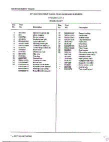 Basic Body Page 2 parts for Frigidaire Range 2861A from AppliancePartsPros.com