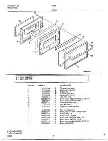 Door parts for Frigidaire Range 283440C from AppliancePartsPros.com