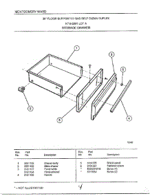 Storage Drawer parts for Frigidaire Range 2891 from AppliancePartsPros.com
