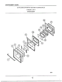 Oven Door parts for Frigidaire Range 2891 from AppliancePartsPros.com
