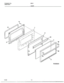 Door parts for Frigidaire Range 285647B from AppliancePartsPros.com
