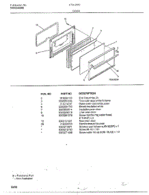 Door parts for Frigidaire Range 2883-80A from AppliancePartsPros.com