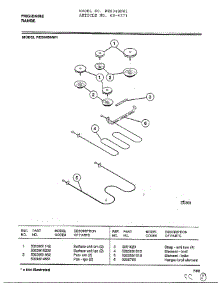 Frigidaire Range Page 4 parts for Frigidaire Range 4271 from AppliancePartsPros.com