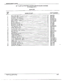 30" Floor / Main Top Page 2 parts for Frigidaire Range 4408A from AppliancePartsPros.com