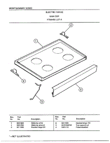 Electric Range / Main Top parts for Frigidaire Range 4450A from AppliancePartsPros.com