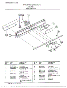 30" Electric Range / Control Panel parts for Frigidaire Range 4420A from AppliancePartsPros.com
