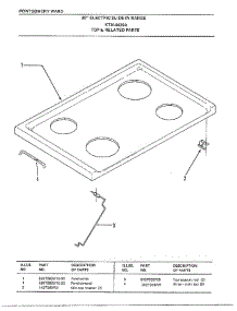 30" Electric Range / Top / Related parts for Frigidaire Range 4420A from AppliancePartsPros.com