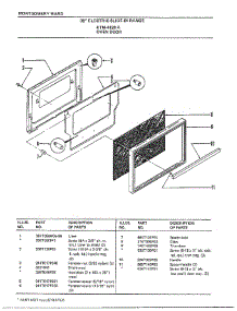 30" Electric Range / Oven Door parts for Frigidaire Range 4420A from AppliancePartsPros.com