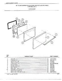 30" Floor / Oven Door parts for Frigidaire Range 4408A from AppliancePartsPros.com