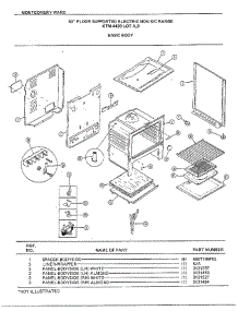 30" Floor / Basic Body parts for Frigidaire Range 4428A from AppliancePartsPros.com