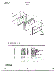 Door parts for Frigidaire Range 4813-80B from AppliancePartsPros.com