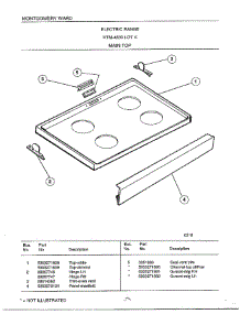 Main Top parts for Frigidaire Range 4833A from AppliancePartsPros.com