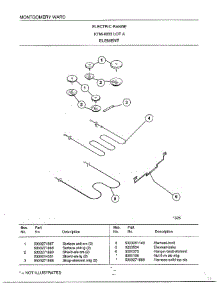 Element parts for Frigidaire Range 4833A from AppliancePartsPros.com
