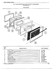 30" Floor Supported Elec Oven Door parts for Frigidaire Range 4478A from AppliancePartsPros.com