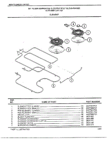 30" Floor Supported Elec Element parts for Frigidaire Range 4468D from AppliancePartsPros.com