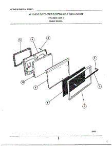 Oven Door parts for Frigidaire Range 4863A from AppliancePartsPros.com