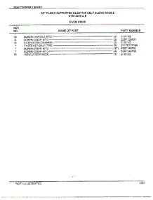 30" Floor Supported Elec Oven Door Page 2 parts for Frigidaire Range 4478A from AppliancePartsPros.com