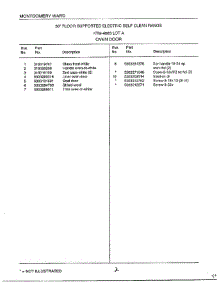 Oven Door Page 2 parts for Frigidaire Range 4863A from AppliancePartsPros.com