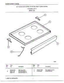 Main Top parts for Frigidaire Range 4863A from AppliancePartsPros.com
