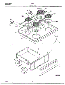 Top / Drawer parts for Frigidaire Range 484567B from AppliancePartsPros.com