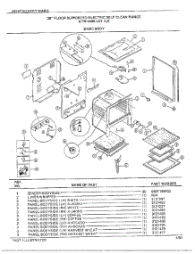 30" Floor / Basic Body parts for Frigidaire Range 4488A from AppliancePartsPros.com