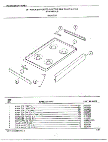 30" Floor / Main Top parts for Frigidaire Range 4488B from AppliancePartsPros.com