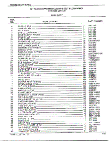 30" Floor / Basic Body Page 2 parts for Frigidaire Range 4488A from AppliancePartsPros.com