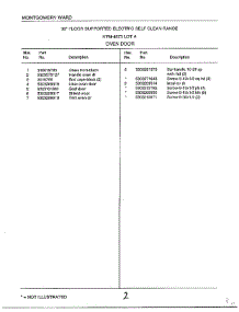 Oven Door Page 2 parts for Frigidaire Range 4873A from AppliancePartsPros.com