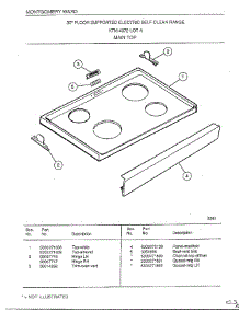Main Top parts for Frigidaire Range 4872A from AppliancePartsPros.com