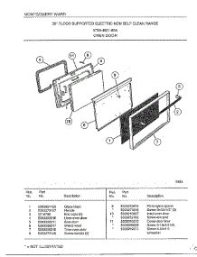 Oven Door parts for Frigidaire Range 4821A from AppliancePartsPros.com