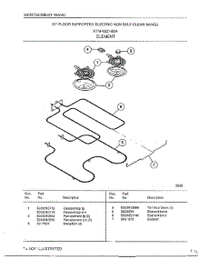 Element parts for Frigidaire Range 4821A from AppliancePartsPros.com