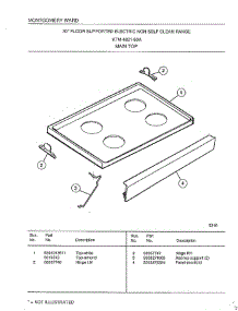 Main Top parts for Frigidaire Range 4821A from AppliancePartsPros.com